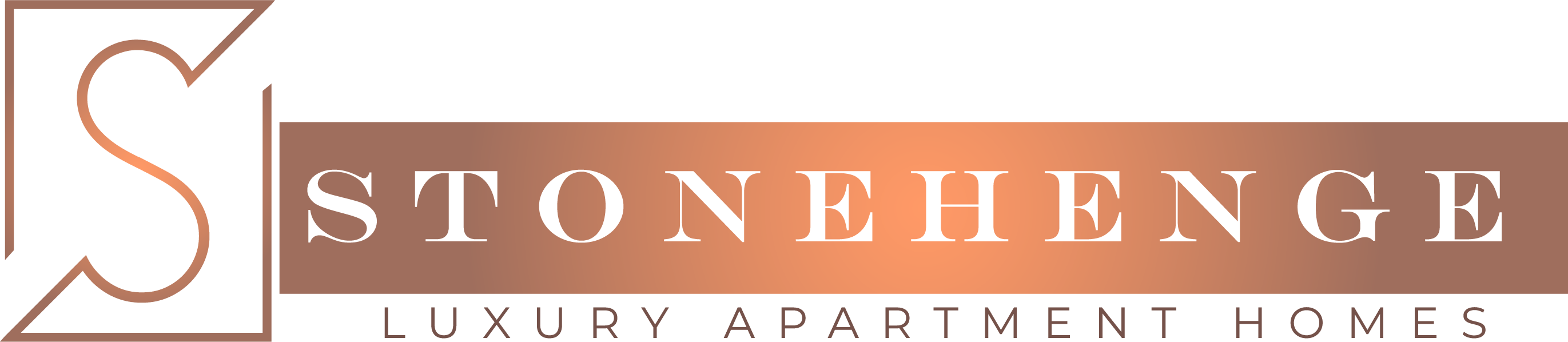 The image is a logo for Stonehenge Luxury Apartment Homes.