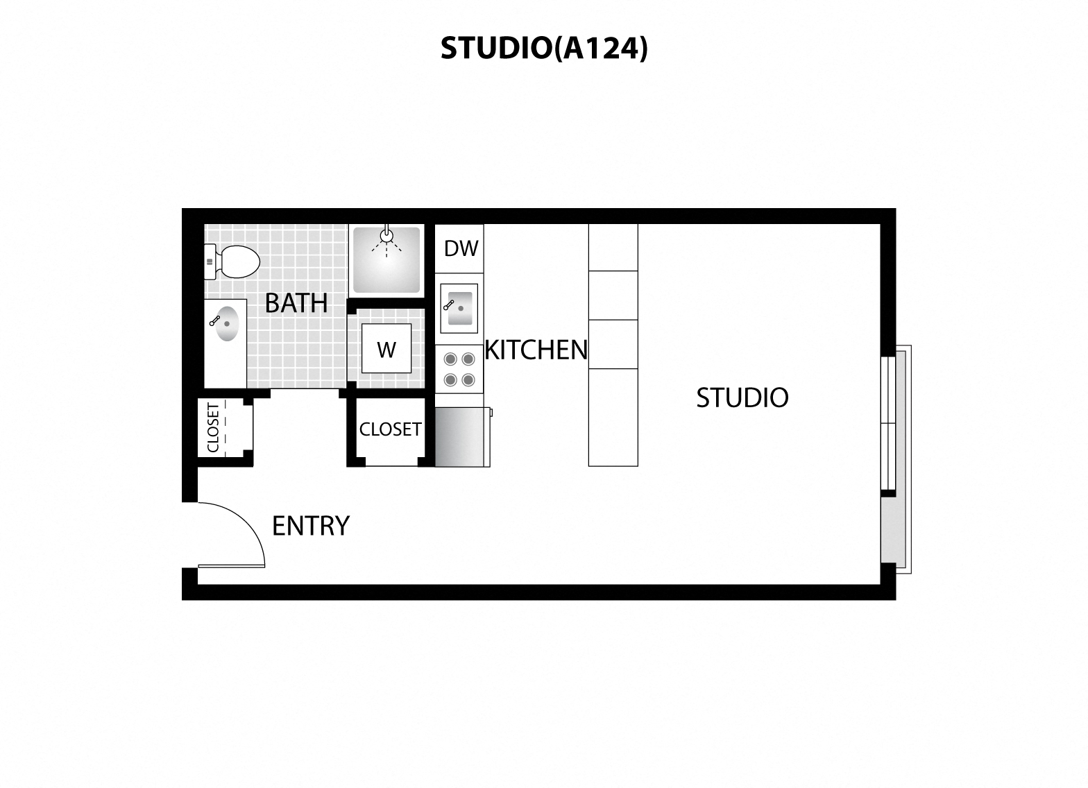 the floor plan of studio a24