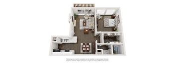 bedroom floor plan at the approach at summit park apartments in hendersonville, nc
