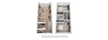 a floor plan of a house with a bedroom and a living room