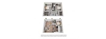 a 2 bedroom floor plan  villas at spring creek apartments