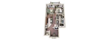 bedroom floor plan  the crossings at town center apartments