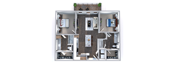 a 3d drawing of our studio apartment at the crossings at white marsh apartments in white marsh