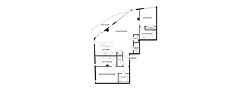 A black and white diagram of a house layout with labeled rooms.