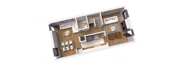 the?? floor plan of a room with a bathroom and a bedroom