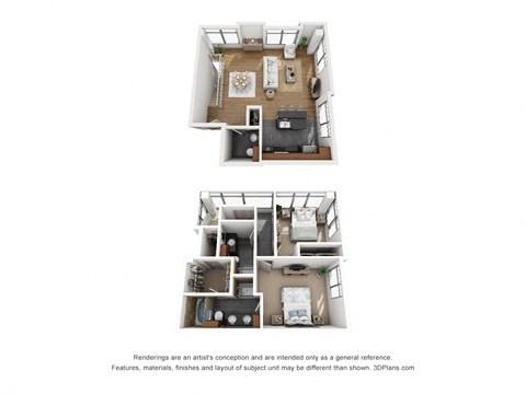 2 bedroom floor plan  the residences at