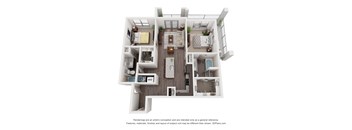 a 1 bedroom floor plan  395