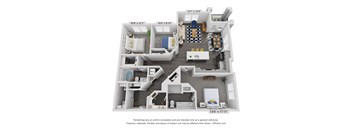 a 1 bedroom floorplan is shown in this illustration