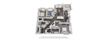 a 1 bedroom floorplan is shown in this image