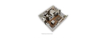 3d floor plan of a small apartment  apartments