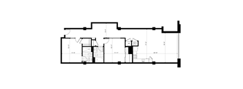 A black and white floor plan of a house with rooms labeled.