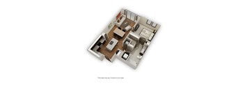 a model of a 3d floor plan of a house