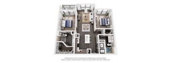a 1 bedroom floor plan  950 sq ft