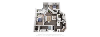 a 1 bedroom floor plan  villas at spring creek