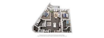 a 1 bedroom floor plan  950 sq ft