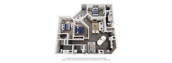 a 1 bedroom floor plan  villas at spring creek