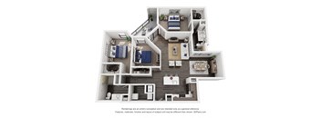 a bedroom floor plan is shown in this image