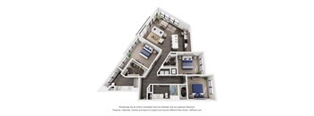 3 bedroom floor plan  the crossings at white marsh apartments