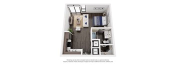 a 1 bedroom floor plan  summit  503 sq ft