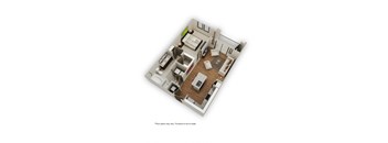 a floor plan of a house with a bedroom and a living room