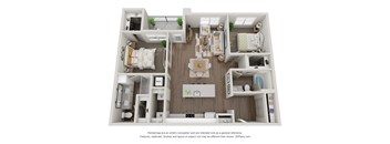 bedroom floor plan an open concept layout with a large closet and a balcony