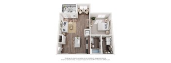a 1 bedroom floor plan  460 sq ft