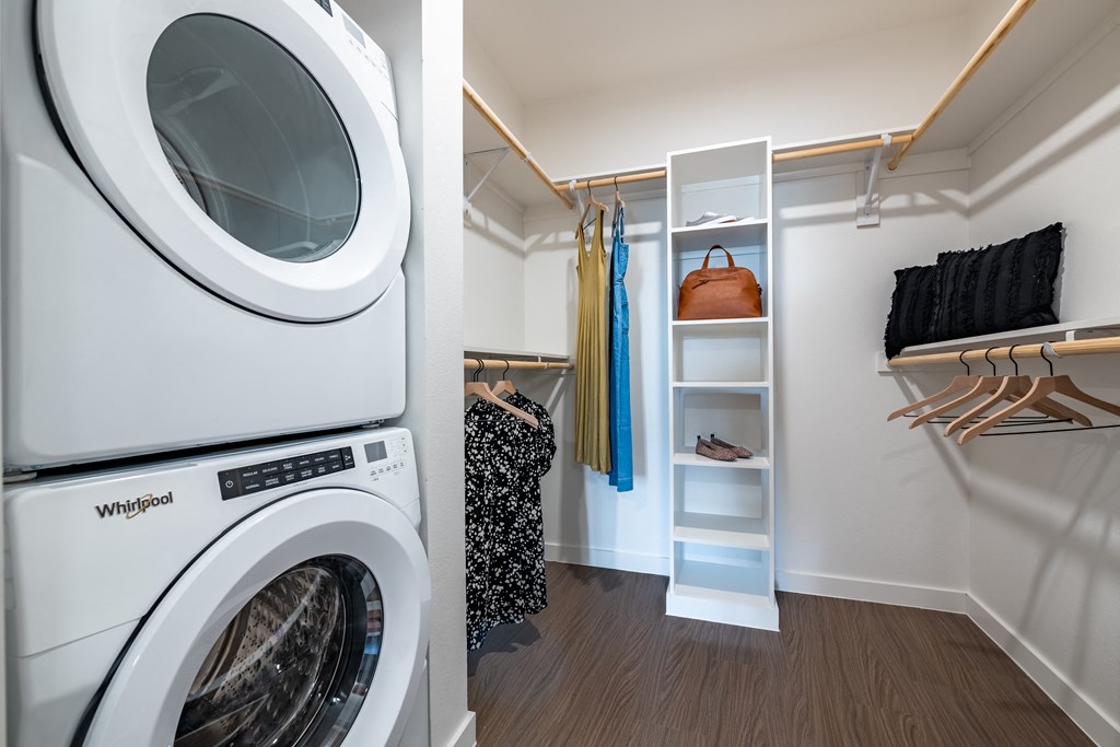 a washer and dryer in a laundry room