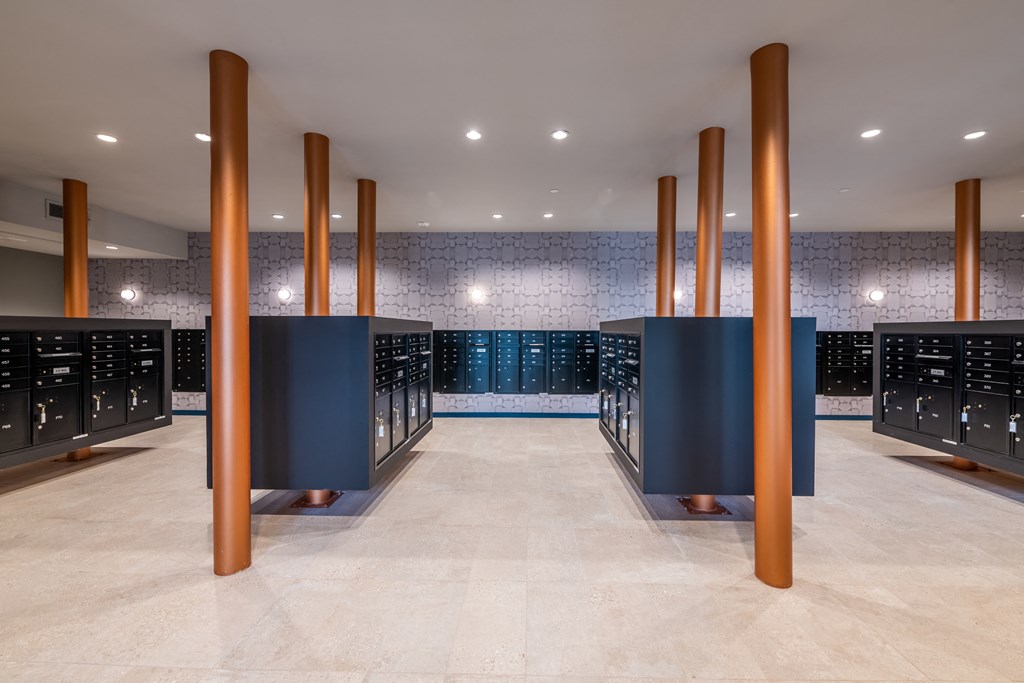 a room filled with furniture and a large window