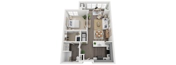 a 1 bedroom floor plan  the residences at