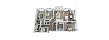 a234 floor plan  1 bedroom  1199 square feet  the villas