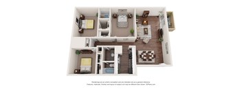 a floor plan is shown with the furniture shown in the image