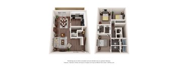 a floor plan of a 2 bedroom apartment