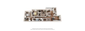 bedroom floor plan an in 3d