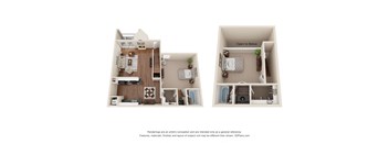 a floor plan of a 2 bedroom apartment