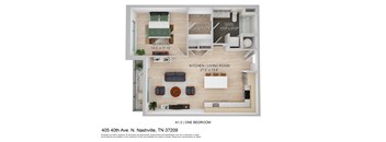 a 1 bedroom floor plan