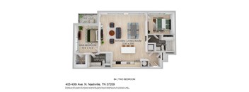 this is a 3d floor plan of a 2100 sq ft