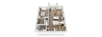 a 1 bedroom floorplan is shown in this image