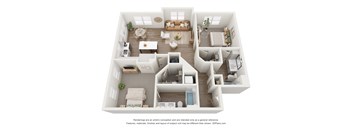 a 1 bedroom floorplan is shown in this illustration