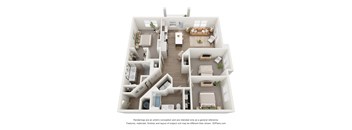 a 1 bedroom floorplan is shown in this illustration