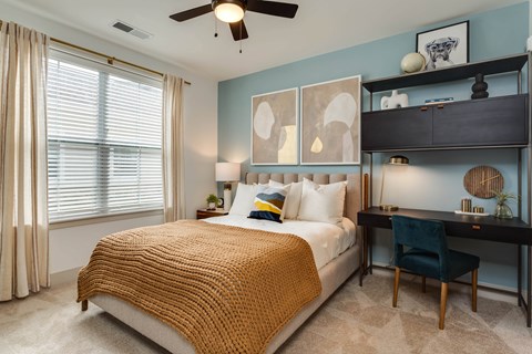 Generously Sized Bedrooms with Ceiling Fans for Comfort