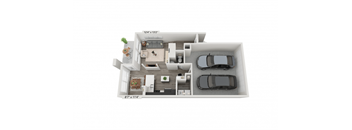a floor plan of a 1 bedroom192 sqft house
