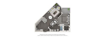 a 1 bedroom floor plan  lofts on the park
