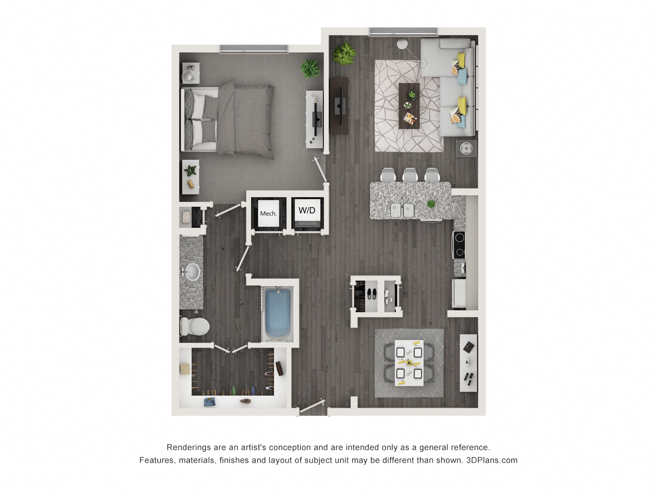 a 1 bedroom floor plan  sierra  2100 sq ft