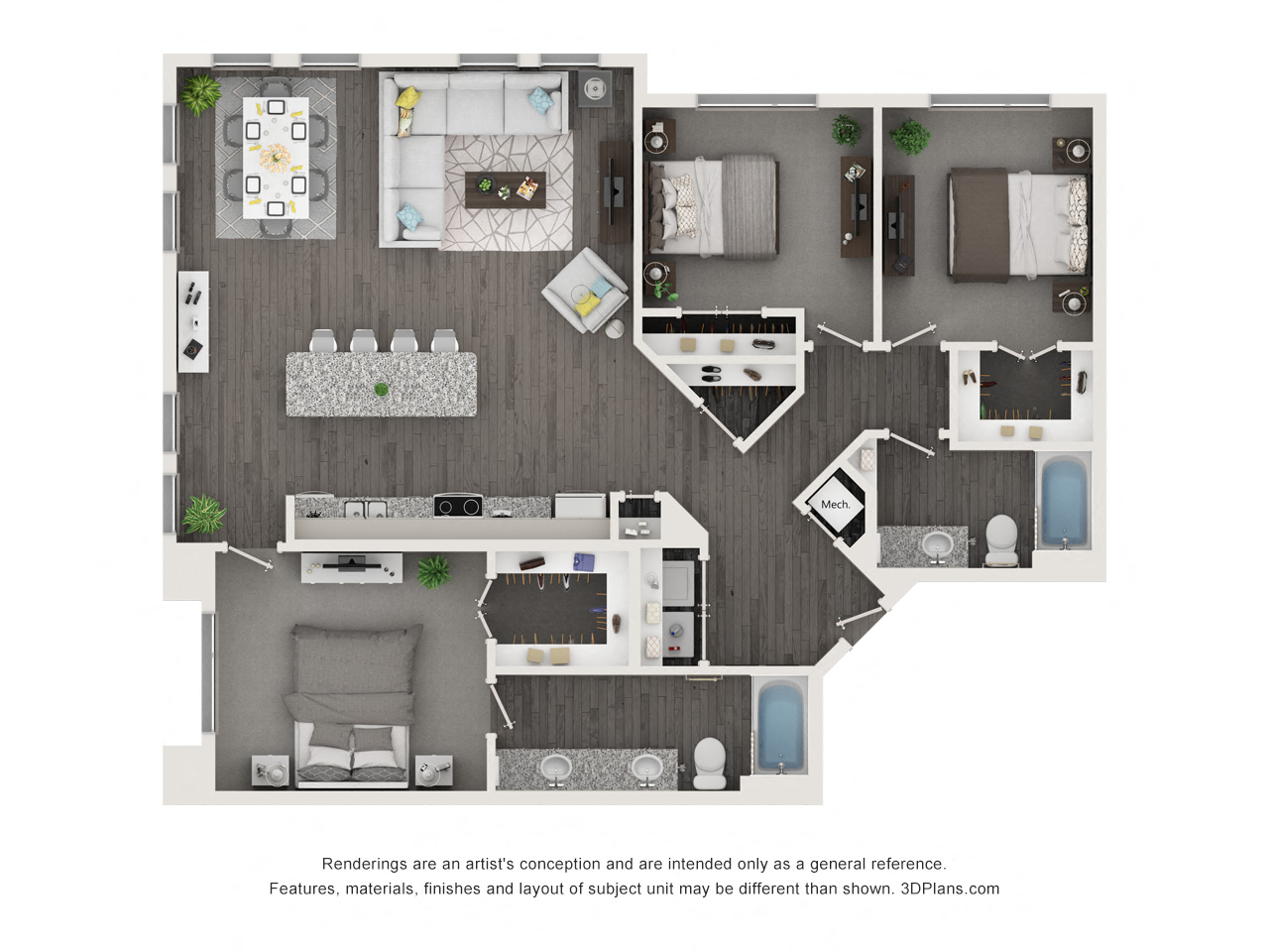 a 1120 sqft floor plan  1 bedroom
