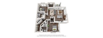 bedroom floor plan | village on the lakes apartments