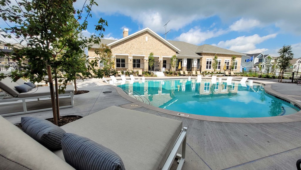 the swimming pool at our apartments