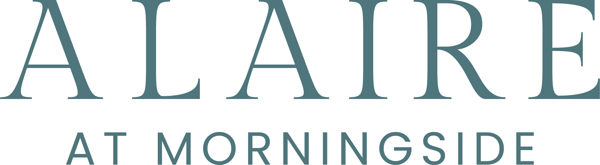 A green background with white letters spelling out "ALAIR AT MORNINGSIDE".