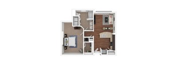 a1 floor plan  1 bedroom with 1 bathroom