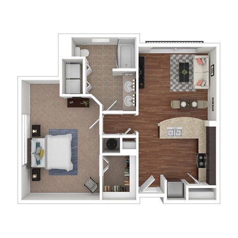 a1 floor plan  1 bedroom with 1 bathroom