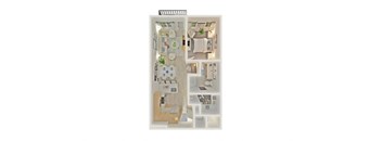 a floor plan of a bedroom apartment